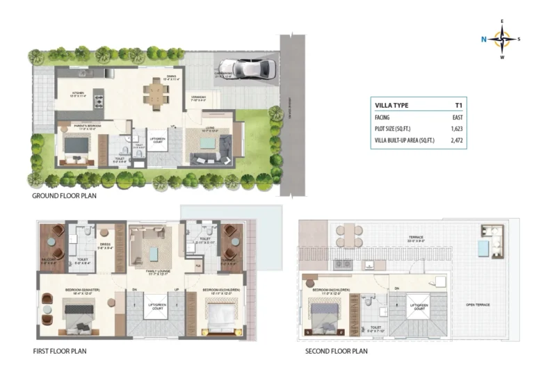 city with infinite life Floor plan 4bhk